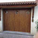 Porte de garage electrique en bois haut de gamme BPSC Océane